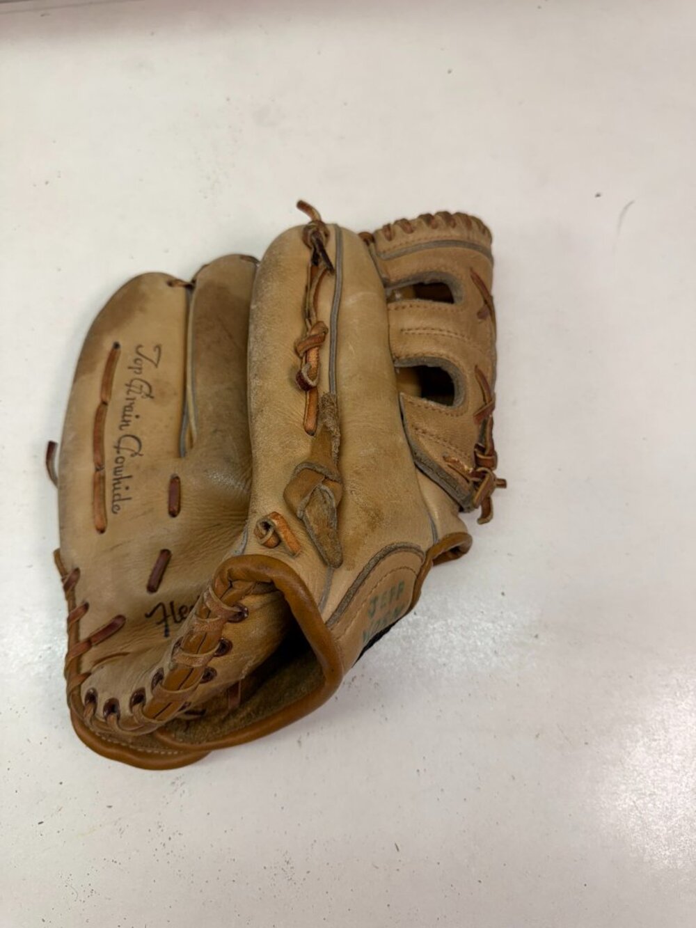Vintage Sears Baseball Glove 1628 Top Grain Cowhide Pro Style Pocket Flex Action